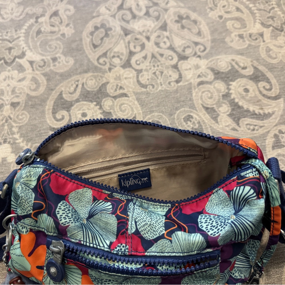 Floral Patterned Kipling Crossbody Bag - Picture 2 of 4